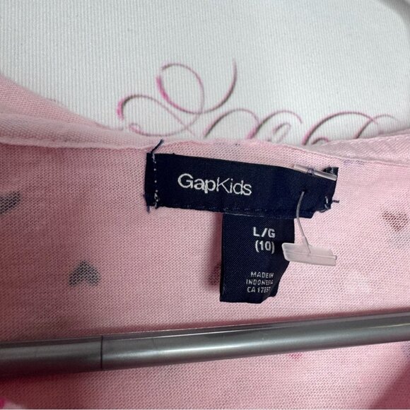 Gap heart print long sleeve pink purple red blue purple white hearts sweater - Picture 6 of 9